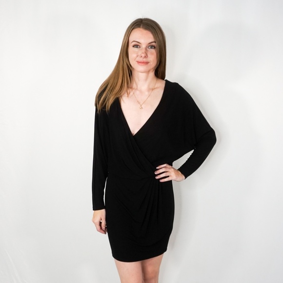 Haute Hippie Dresses & Skirts - HAUTE HIPPIE Long Sleeve Black Mini Dress